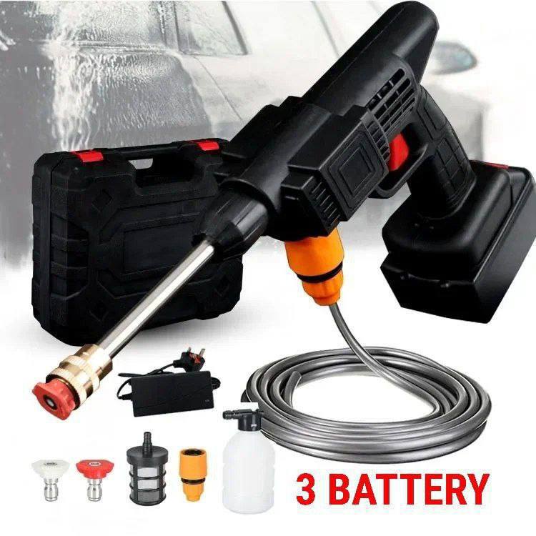 رشاش ماء محمول بضغط عالي مع 3 بطاريات