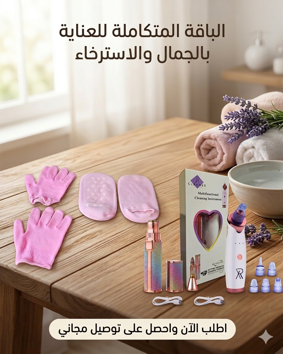 جوارب+قفازات +مزيل الرؤوس السوداء +